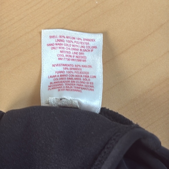 Xhilaration Swim Top black front tie - Picture 4 of 5